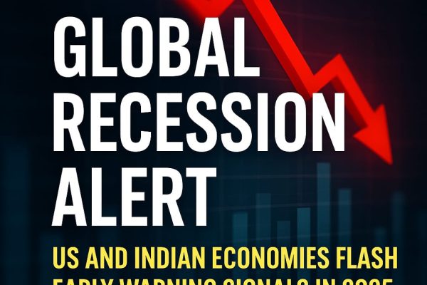 In 2025, economists warn of a possible global recession as the US and Indian economies show signs of slowdown. Interest rate hikes, falling exports, and weak job markets raise fresh alarms. Global Recession Alert: US and Indian Economies Flash Early Warning Signals in 2025 New Delhi / Washington D.C., June 28, 2025 – The global economy may be heading toward another downturn. Recent data from the Federal Reserve, Reserve Bank of India (RBI), and international economic reports suggest a synchronized slowdown in the world’s two largest democratic economies — the United States and India.