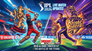 Virat Kohli and Shreyas Iyer teams clash in RCB vs KKR IPL 2026 Match 57 at Raipur RCB vs KKR IPL 2026
